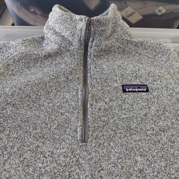 Patagonia Woman's Better Sweater 1/4 Zip Fleece Pullover Heather Gray Size Large - Picture 3 of 5
